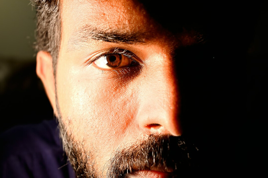 Portrait of a serious man with beard