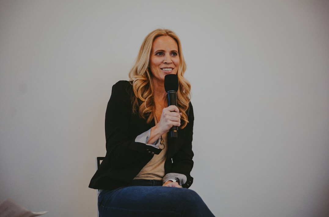 confident woman speaking